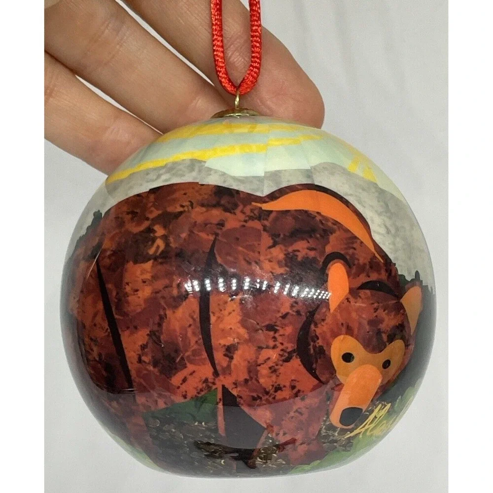 Black Bear Polar Bear Alaska Christmas‎ Ornaments LOT of 7
